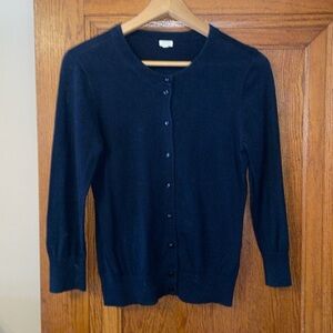 JCrew Factory Clare 100% cotton cardigan; navy; small; 14041